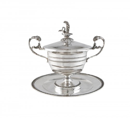 Empire silver drageoir and its tray by J.-P.-N. Bibron, Paris 1809-1819