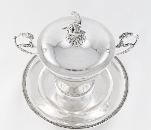 19th century - Empire silver drageoir and its tray by J.-P.-N. Bibron, Paris 1809-1819