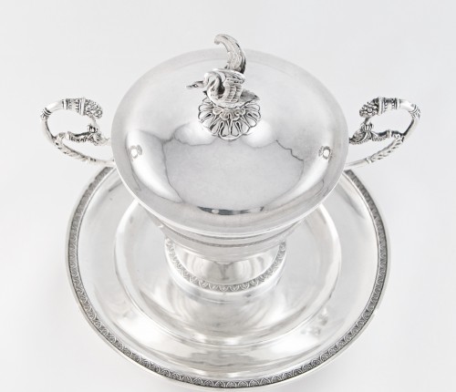 XIXe siècle - Paris 1809-1819 – Drageoir Empire en argent massif et son dormant par J.-P.-N. Bibron