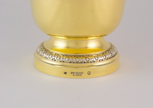 Boin-Taburet Paris - Large gilt sterling silver bowl - 