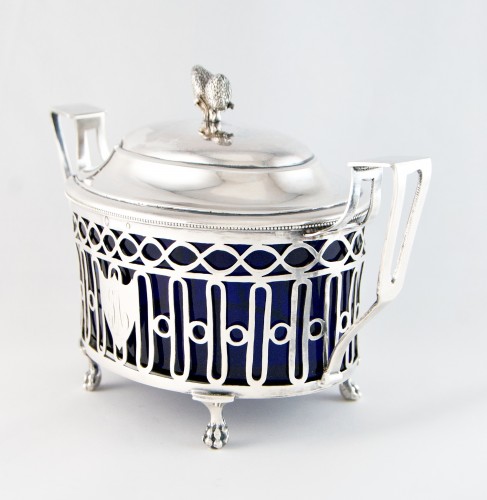 Silver sugar bowl, LESOT de LA PANNETERIE Paris circa 1797-1798  - Antique Silver Style Directoire