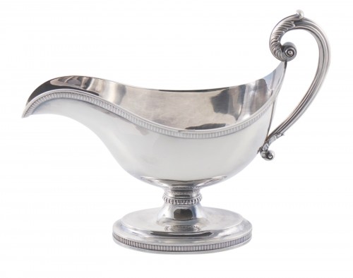 Saucière casque en argent massif, D.-T. LEGRAND, Paris 1819-1834 époque Louis XVIII