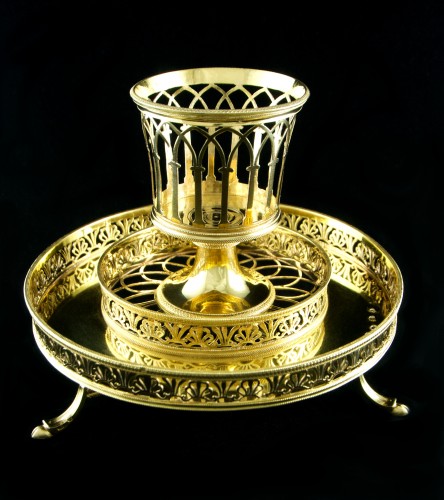 Antiquités - Centre de table en argent massif vermeil Paris 1789 par C.-N. DELANOY