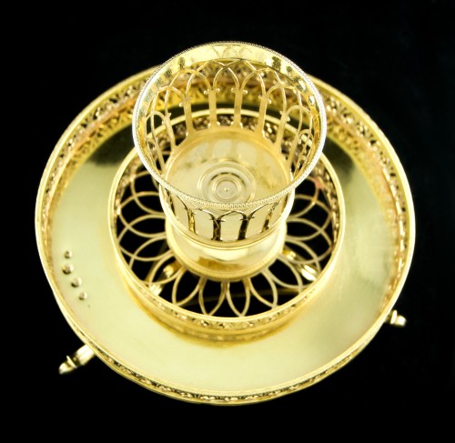 Antiquités - Centre de table en argent massif vermeil Paris 1789 par C.-N. DELANOY