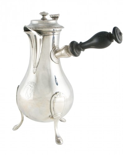 Paris 1798 to 1809 Late 18th century solid silver coffee pot by JPN BIBRON