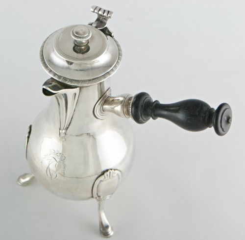 Paris 1798 to 1809 Late 18th century solid silver coffee pot by JPN BIBRON - silverware & tableware Style Directoire