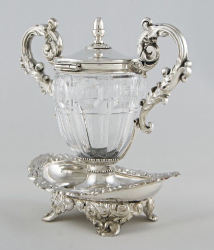 Mustard pot in cut crystal - Louis-Philippe
