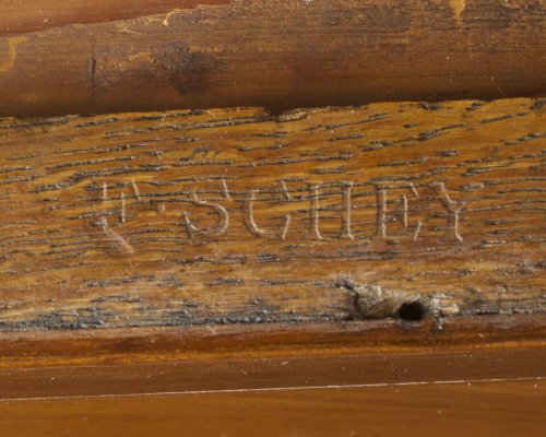 XVIIIe siècle - Table à jeu dite de « tric trac » d'époque Louis XVI estampillée F. SCHEY