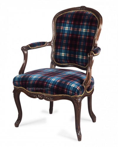 Fine Louis XV period armchair stamped by Étienne MEUNIER