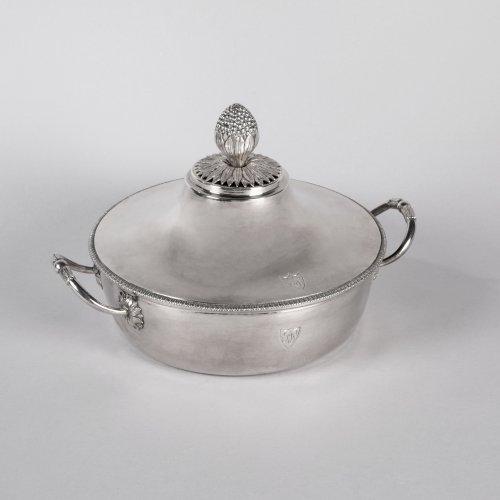 Légumier rond couvert en argent par Nicolas-Richard MASSON, Paris 1798-1809 - Argenterie et Orfèvrerie Style Directoire