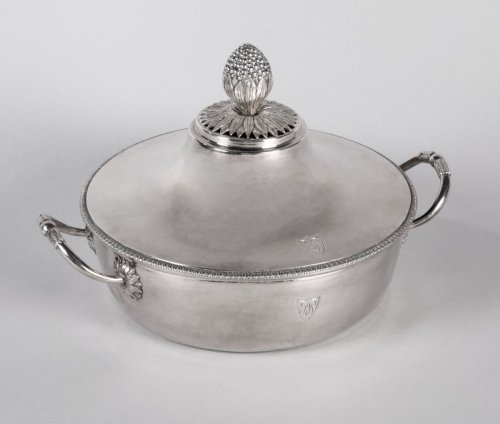 Directoire - Légumier rond couvert en argent par Nicolas-Richard MASSON, Paris 1798-1809