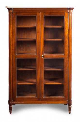 Louis XVI mahogany vitrine or bookcase, stamped STÖCKEL, 18th century.