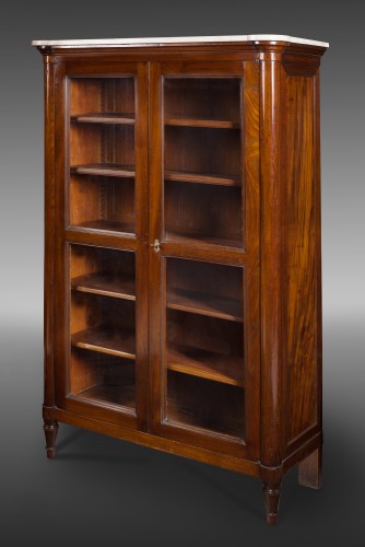 Louis XVI mahogany vitrine or bookcase, stamped STÖCKEL, 18th century. - Furniture Style Louis XVI