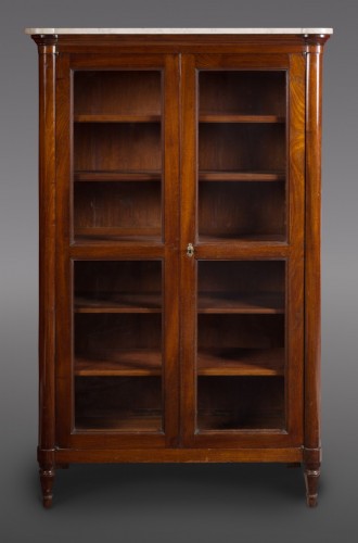 Furniture  - Louis XVI mahogany vitrine or bookcase, stamped STÖCKEL, 18th century.