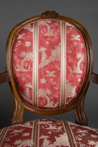 Sièges Fauteuil & Bergère - Paire de cabriolets Transition des époques Louis XV et Louis XVI