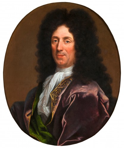 Tableaux et dessins Tableaux XVIIe siècle - Portrait d'homme - École française d'époque Louis XIV, entourage de Hyacinthe RIGAUD