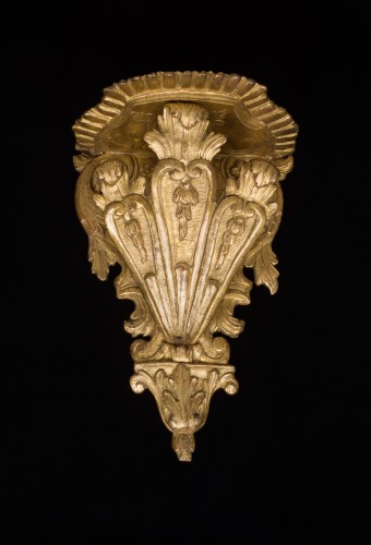 Console d’applique en bois sculpté et doré, Italie, débuts du XVIIIe siècle - Baptiste Jamez