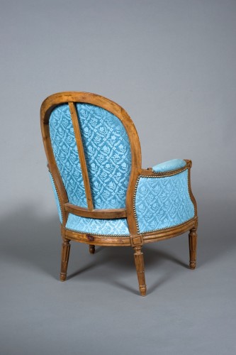 Seating  - Louis XVI Bergère stamped Bonnemain, 18th century