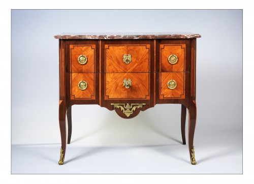 Transition Commode stamped J. P. LETELLIER, Paris, 18th century - Furniture Style Transition