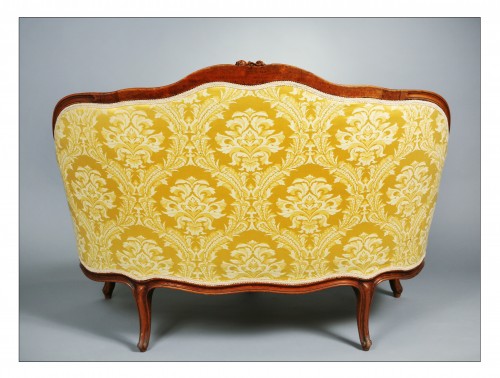 Seating  - French Louis XV walnut Corbeille Sofa