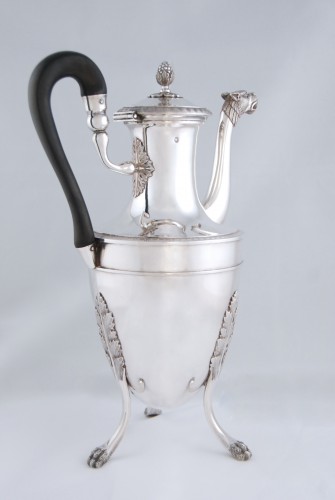 18th century - Silver tea pot with panther head, Paris 1798, goldsmith Antoine Guillemin