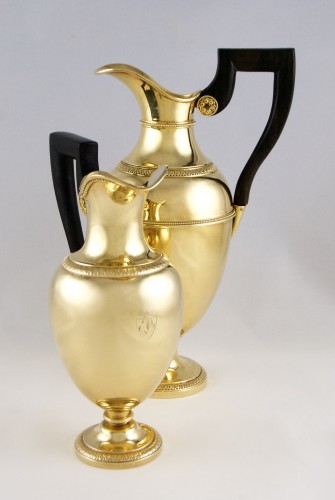 Baschelet Q.  Granger C.-M., Paris 1809-1819, two vermeil ewers - silverware & tableware Style 