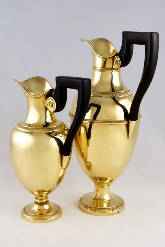 silverware & tableware  - Baschelet Q.  Granger C.-M., Paris 1809-1819, two vermeil ewers