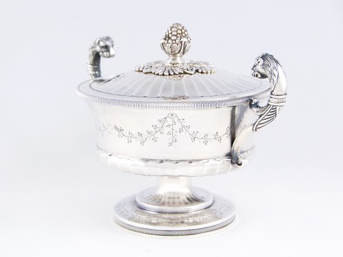 Pierre Chauvin - Covered cup, Paris 1798-1809, sterling silver - Antique Silver Style Empire