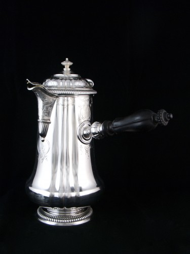 Cardeilhac - Chocolate pot in solid silver and vermeil - silverware & tableware Style 