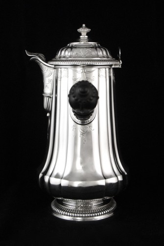 Antique Silver  - Cardeilhac - Chocolate pot in solid silver and vermeil