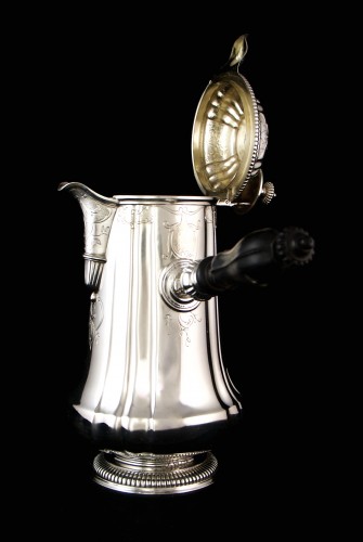  - Cardeilhac - Chocolate pot in solid silver and vermeil