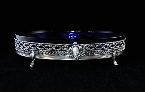 19th century - Odiot Paris – Centerpiece in solid silver and crystal