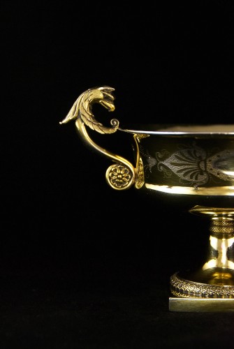 Silver-gilt Griffins cup from Directoire Consulat, Paris 1798-1809 - Directoire