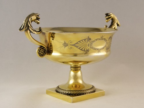 Antiquités - Marc Jacquart - Coupe aux griffons en vermeil Directoire Consulat, Paris 1798-1809