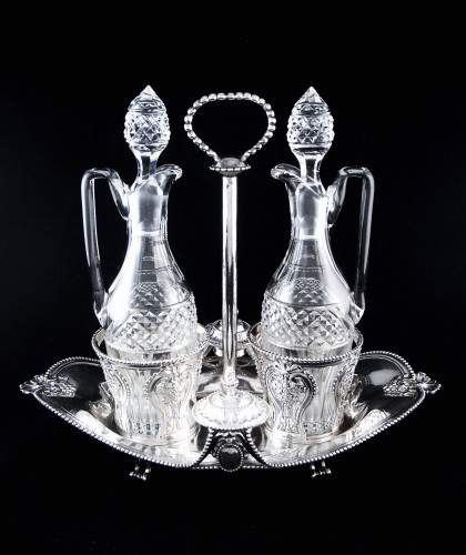 Charpenat – Vinegar cruet Paris 1783, Louvre model - Saint-Louis decanters - silverware & tableware Style Louis XVI