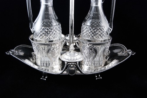 silverware & tableware  - Charpenat – Vinegar cruet Paris 1783, Louvre model - Saint-Louis decanters