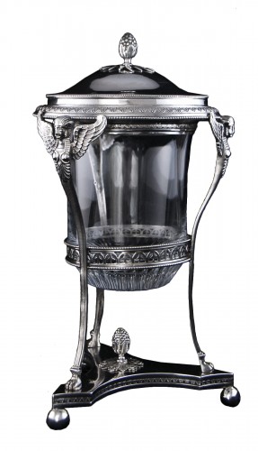 Paris 1798-1809 – Drageoir en athénienne époque Empire retour d’Egypte, argent massif