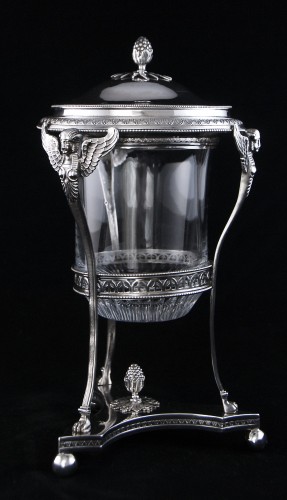 Antiquités - Empire Silver drageoir &quot;en athénienne&quot;, &quot;retour d’Egypte&quot;, Paris 1798-1809