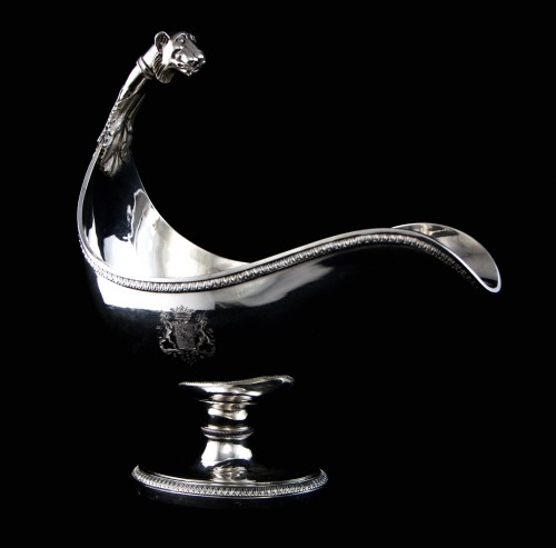 Antique Silver  - Paris 1809-1819 – French Empire sauceboat in solid silver by S.S. Rion