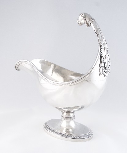 Empire - Paris 1809-1819 – French Empire sauceboat in solid silver by S.S. Rion