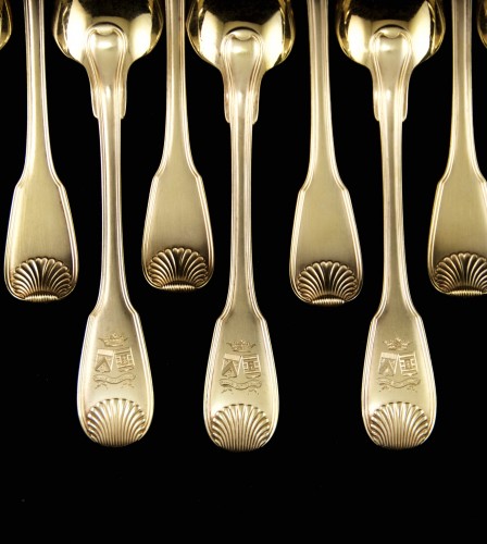  - Georges Fouquet - Lapar – Solid silver vermeil cutlery set for 18 persons, Paris