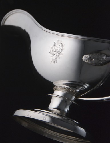 Antique Silver  - 1819-1838 – French sauceboat in solid silver, Louis XVIII period