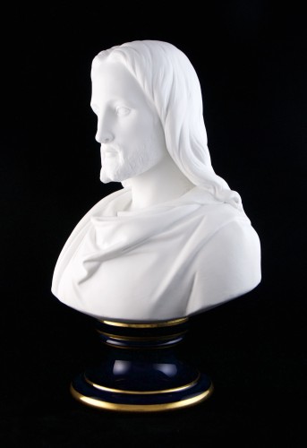 Porcelain & Faience  - Manufacture Nationale de Sèvres - Bust of Christ in porcelain, c. 1874
