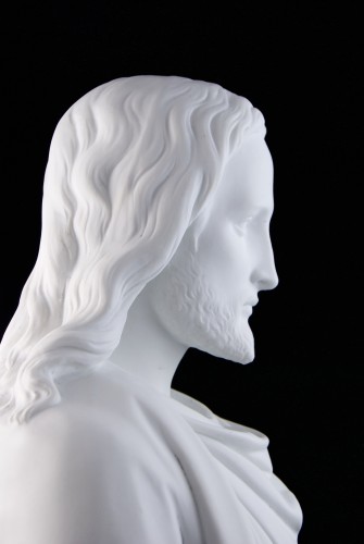 Antiquités - Manufacture Nationale de Sèvres - Bust of Christ in porcelain, c. 1874