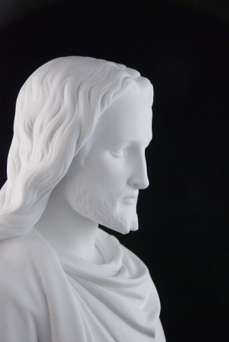 Antiquités - Manufacture Nationale de Sèvres - Bust of Christ in porcelain, c. 1874