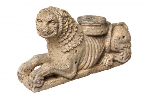 Paire de lions stylophores, sculpteur de la « L'École de Piacenza » vers 1170
