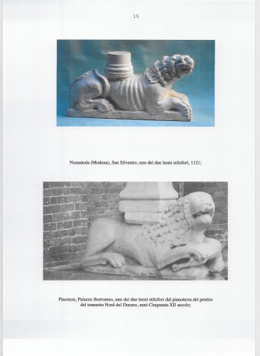 Middle age - Pair of stylobate lions, Sculptor of the &#039;Piacenza School&#039;  circa 1170 