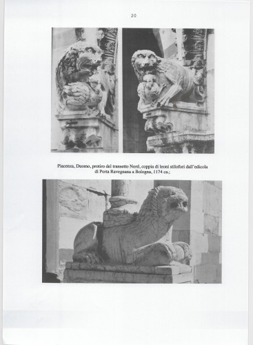 Middle age - Pair of stylobate lions, Sculptor of the &#039;Piacenza School&#039;  circa 1170 