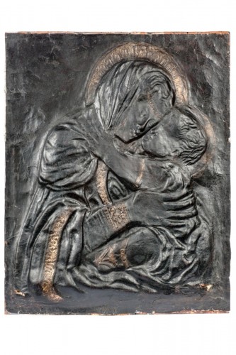 Vierge à l’Enfant, Bas-relief en cuir repoussé, Padoue 1ere moitié du XVe siècle