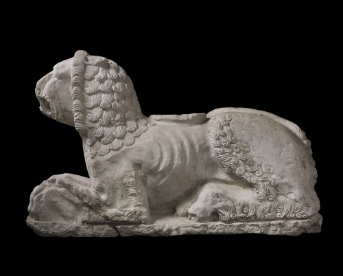 Stylophore Lion circa 1290-1300 - Sculpture Style Middle age